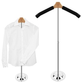 Hlimior 6 Pack Adjustable T Shirt Display Flexible Shoulder Stand，Portable Clothes Hanger Rack for Clothing Garment Coat Retail Vendor，Shirt Rack，Metal Clothing Display Rack,17.3 x 31.3 Inch