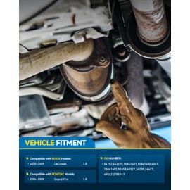 PHILTOP Catalytic Converter Kit Compatible with Pontiac, Buick 2004-2008 Grand Prix 3.8L, 2005-2009 LaCrosse 3.8L High Flow Catalytic Converter for 54752, 642278, 50358 (EPA Compliant)