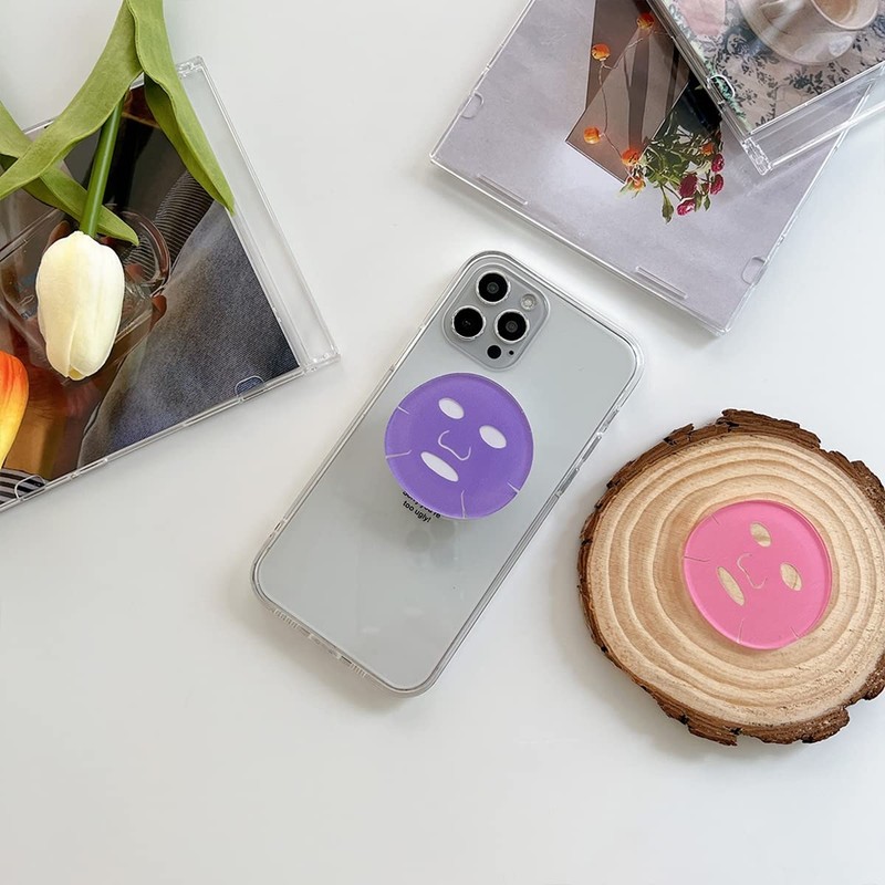 Smartphone Grip Korean Cute Face Pack Face Mask Smartphone Ring
