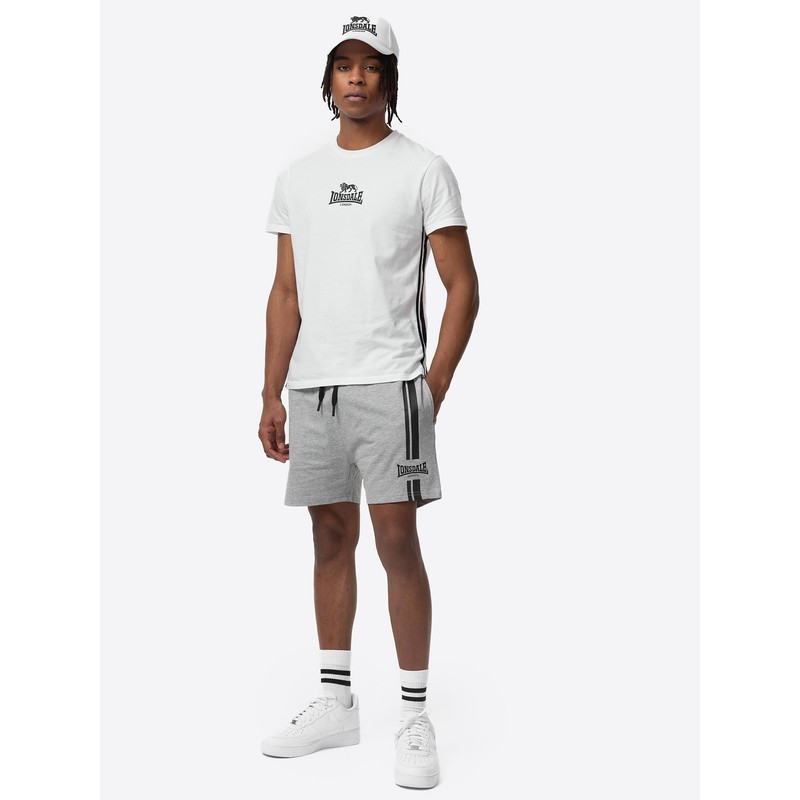 Lonsdale ARDCHARNICH Men's Shorts Regular Fit, Marl Grey/Black, XXL