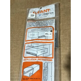 Grant 26" Drawer Slide 336 # 338 New Old Stock Nylon Ball Bearings Replaces 1300