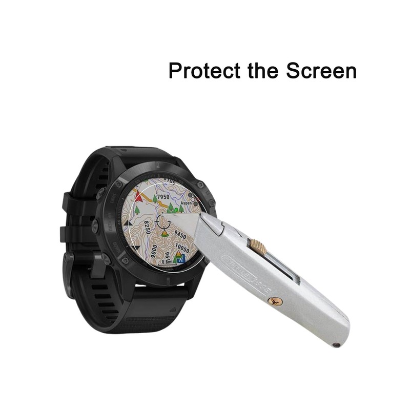 HYGMOCC [2 Pack] Screen Protector Designed for Garmin Fenix 6/6