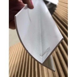 Yellow Dog 46" White Aluminum Lower Sidewall Radius Bottom Trim Molding RV 1055-AW