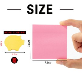 10 packs * 100 sheets (Choose from 5 colors) 75x75mm Sticky Notes, Stylish Blue Sticky Note Paper, Set