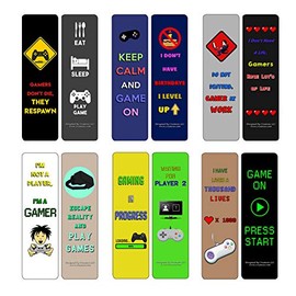 Creanoso Gamer Bookmarks (30-Pack) - Perfect Gift for Video Game Fans - Classroom and School Reward Incentives - Gift Ideas for Boys & Girls, Teens