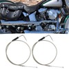 56579-02A Stainless Steel Throttle and Idle Cable Set, Replacement for