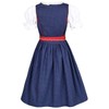 Isar-Trachten Girls' Children’s Dirndl with Blouse Navy, Blue (Navy Blue)