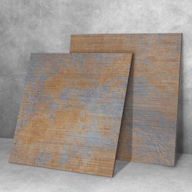 Funlife Sink Splash Guard Cooker Splashback Backsplash for Kitchen Decorative Wall Panels 1mm Thick, Rusty Copper Soil Red Metal