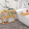 Domax Bamboo Bathroom Shelf 3-Tier Wall Mount Storage Rack Multifunctional