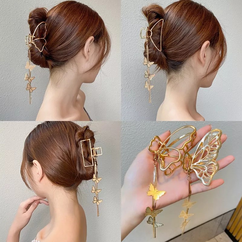 Govssing Pinzas Para Cabello Mujer Niña Mariposa Metal Horquilla 5pzs