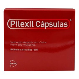Suplemento Alimenticio Cápsulas De Gelatina Blanda Para El Cabello Y Uñas 100 Unidades Pilexil