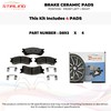 Stirling 4PCs Front Ceramic Brake Pads kit for Mazda Protege5
