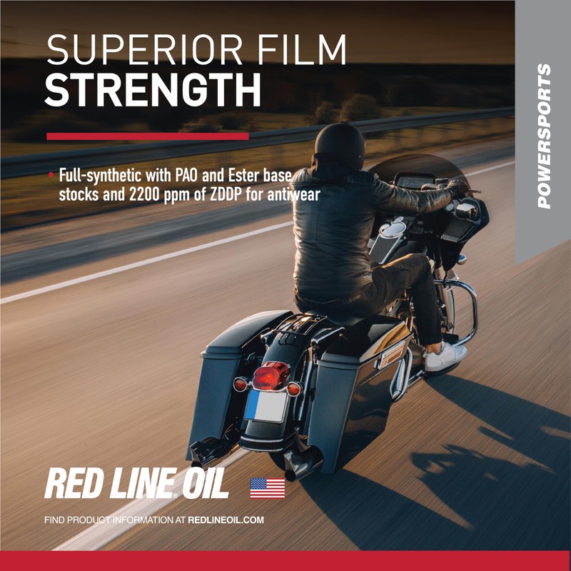Red Line 42504 20W50 Motorcycle Oil Synthetic - Quart (12
