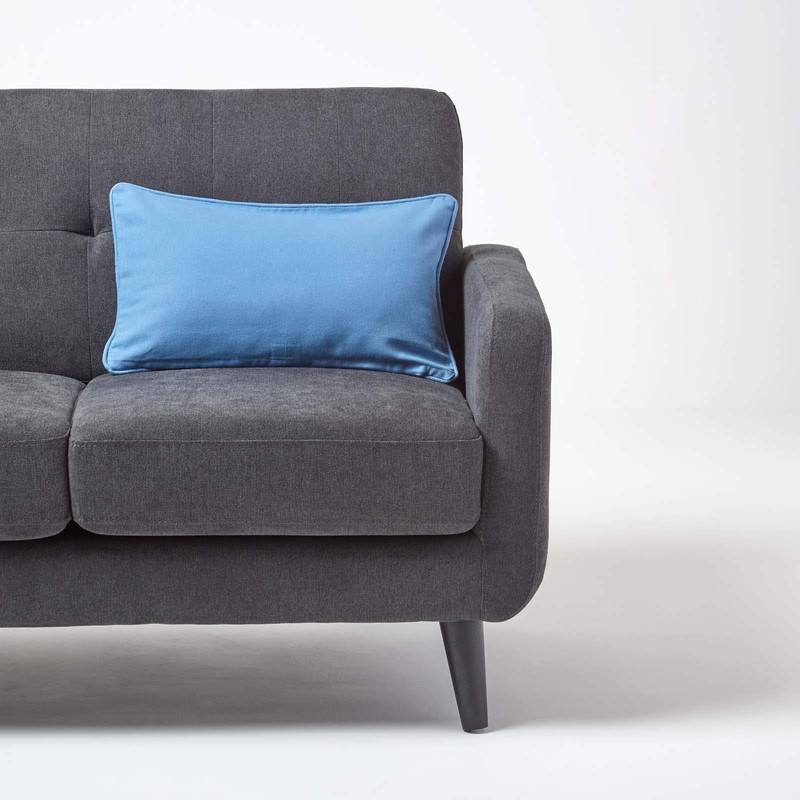 Homescapes Blue Cushion Cover 30 x 50 cm, Decorative Cushion