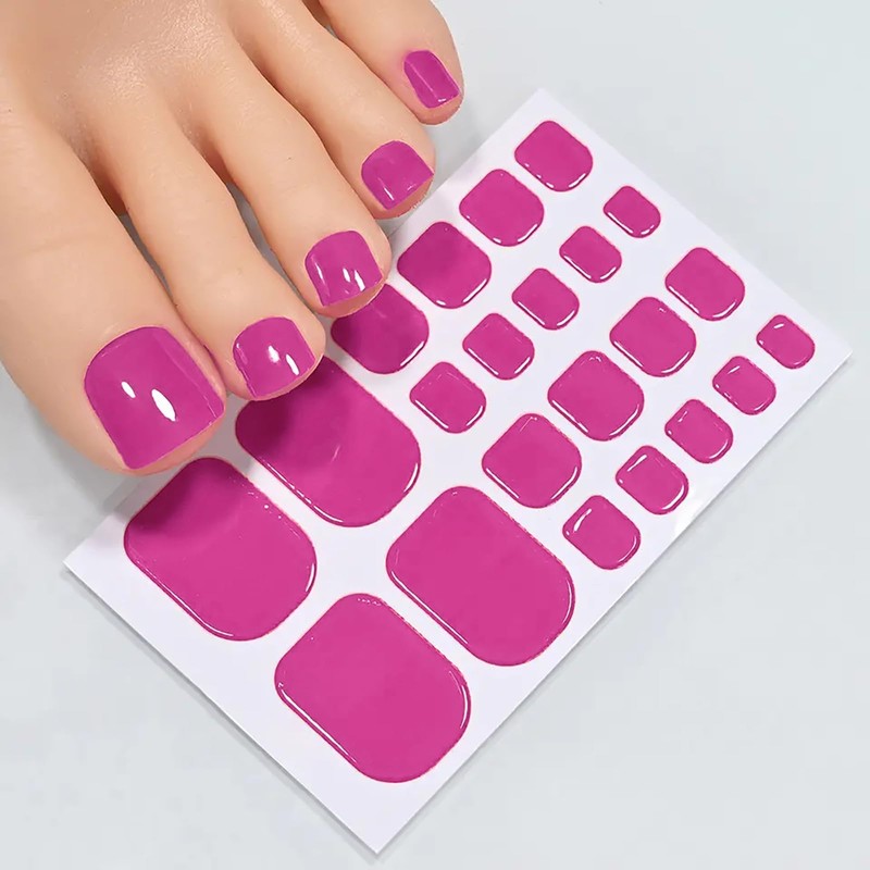 DANNEASY 440PCS/20 Sheets Toe Nail Stickers - Dusky Solid, Toenails