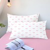 Bow Duvet Cover Queen Size Pink Striped Heart Bedding Set