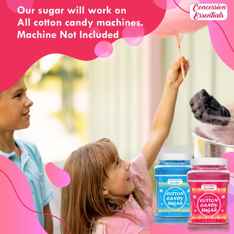 Cotton Candy Floss Sugar -Pink Vanilla and Blue Raspberry /1lb