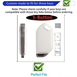 WENHENI Soft Protective Shell for Kia Key Fob Cover Key Shell with Keychain Fit for 2023 2024 Kia Telluride EV5 Key Fob Case (White)