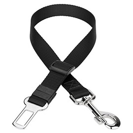 Country Brook Petz - Black Nylon Car Safety Dog Belt
