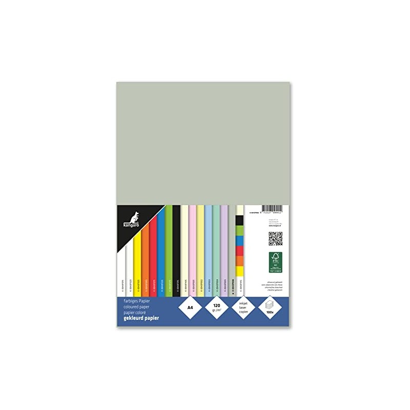 Kangaro - Coloured Paper Pastel Grey DIN A4 120 g/m²