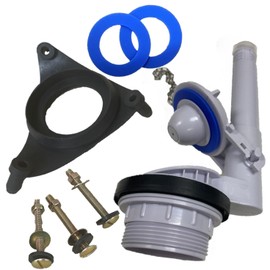 Kohler Barrington Replacement Toilet Flush Valve Kit with Adjustable Overflow Tube w/Extra Seals by NuFlush