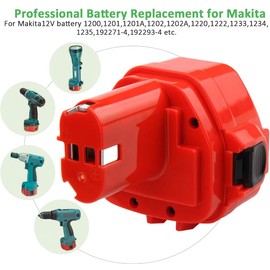 Hanaix 3.5Ah NiMh Battery for Makita 12V Battery PA12 1220 1222 1233 1200 1201 1201A 1202 1202A 1234 1235 1235B 1235F 1235A 192696-2 192698-8 192598-2 192598-2 192598-2 192598-2 1681-566192698-A