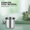 Hemoton Stainless Steel Water Cup 5-Pack Multipurpose Water Drinking Cups