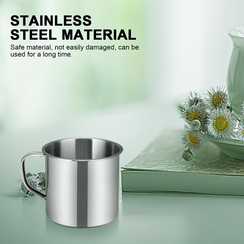 Hemoton Stainless Steel Water Cup 5-Pack Multipurpose Water Drinking Cups
