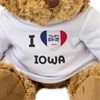 Big Red Egg I LOVE IOWA FLAG - Teddy Bear