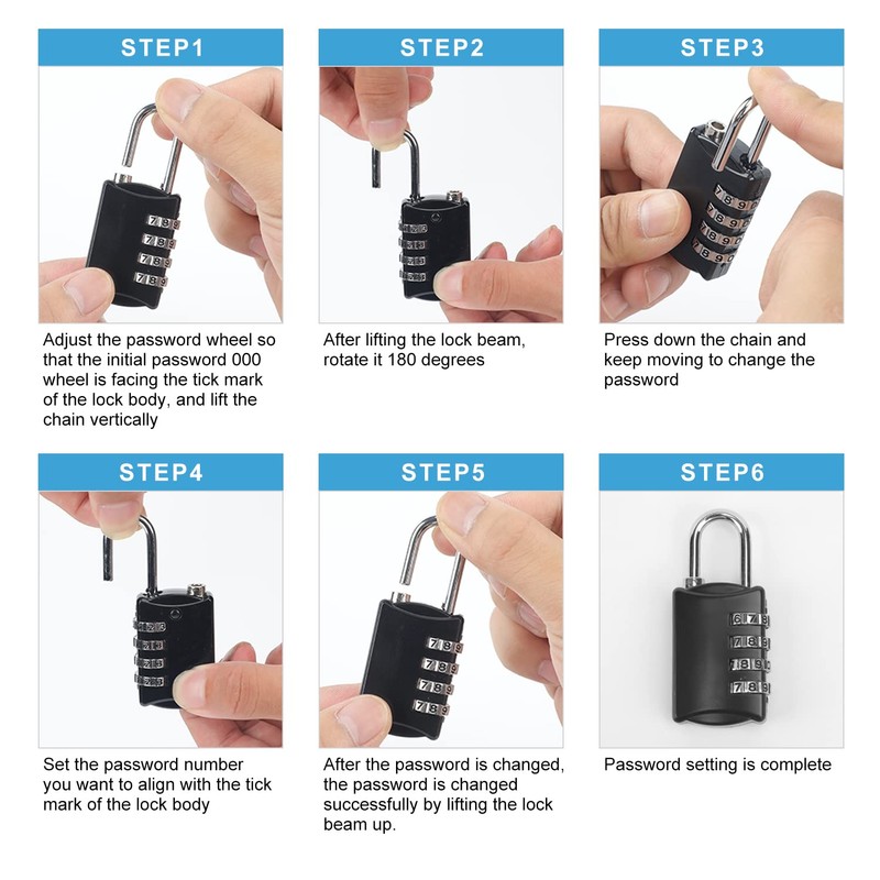 2 Pack Combination Locks, Cabinet Locks, Outdoor Travel Combination Locks,