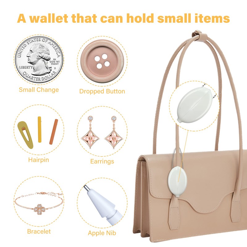 DEEZOMO 3 Pieces Rubber Coin Purse, 2 x 3 Inches