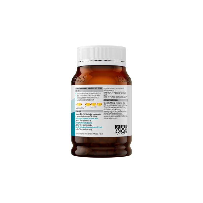 Blackmores Omega Triple Super Strength Fish Oil 150 Capsules