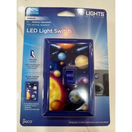 Jasco Lights by Night “Planets” LED Battery Power Night Light Light Switch Style