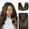 Lashey Seamless Clip in Hair Extensions Human Hair 130g 9pcs