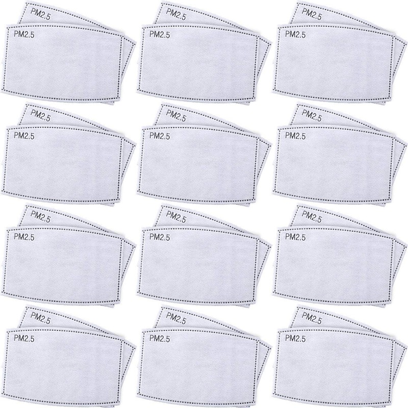 100 Pieces Anti PM2.5 Activated Carbon Mask Filter Face Masks