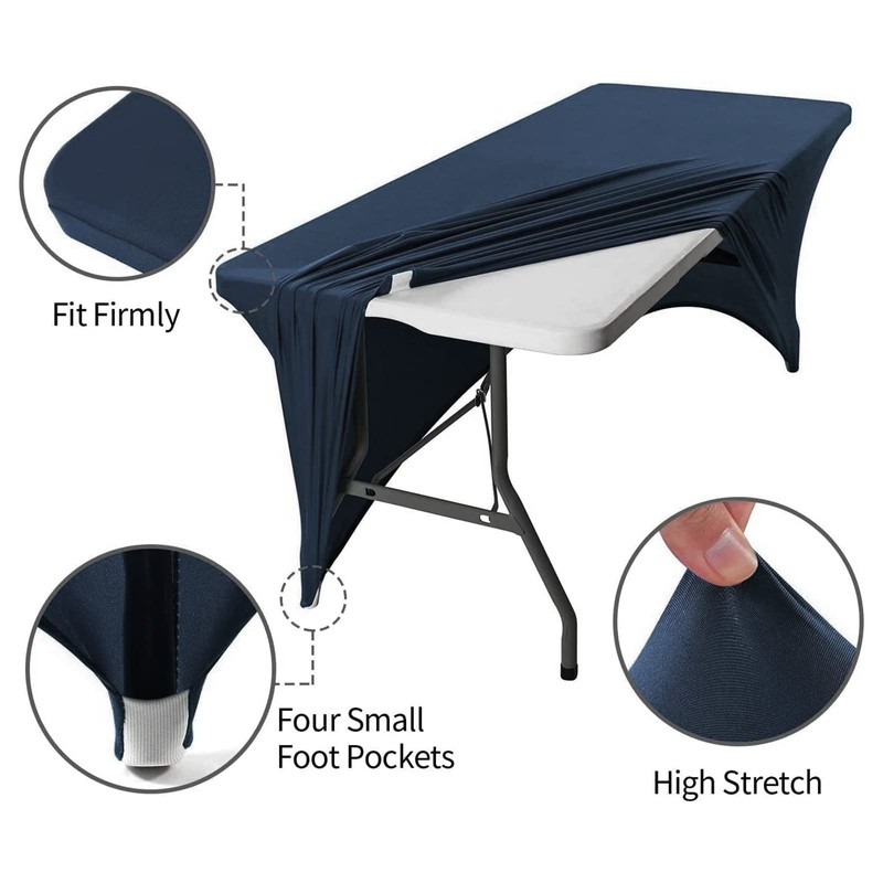Newthinking 6FT Stretch Tablecloth for Craft, Spandex Stretch Table Cloth,