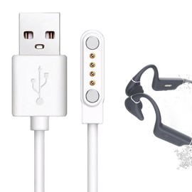 Lamshaw Compatible with NANK Runner Diver2 Charger, Magnetic USB Charging Cable Replacement Charger Cable Compatible with NANK Runner Diver2, Wildhorn Crank Bone Conduction Headphones (White)