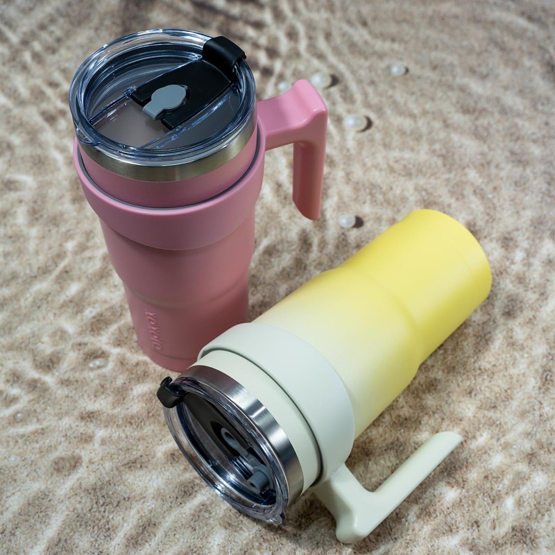 BJPKPK 40 oz Tumbler with Handle & Straw, Insulated Stainless