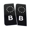 2 x EU Number Plate Sticker Film Car Black (R059