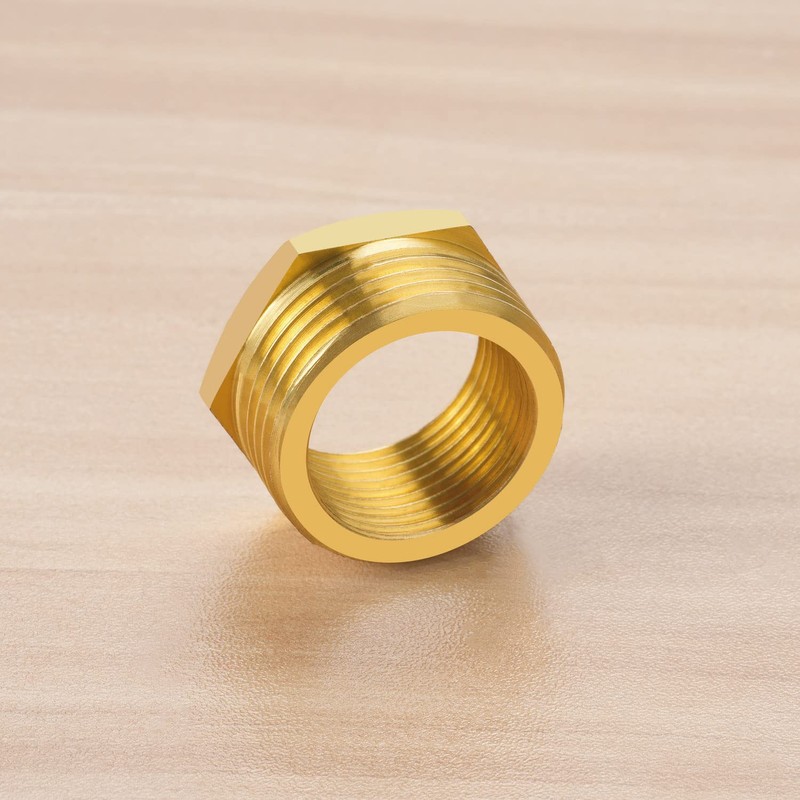 nutmanel Reducer Reducer 3/4 to 1/2 Inch Brass Pipe Connection