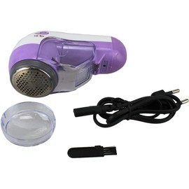 GMMH Fusselentferner mit Netzbetrieb Fusselrasierer mit Auffangbehälter Fusselfräse Wollrasierer Textilrasierer (Lila, Weiß)