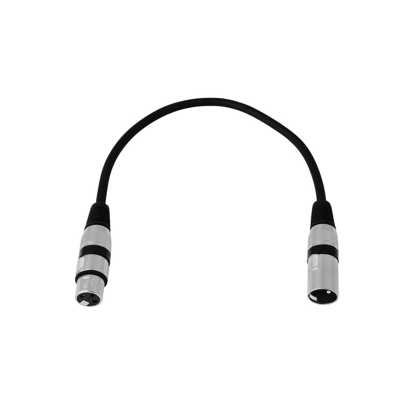 Omnitronic XLR cable, 3 pin, 0.2 m, black