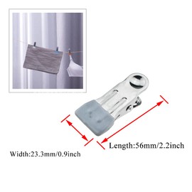 Hahiyo Stainless Steel Clothespins Sock Clip Laundry 2.2inch Length with Spring Strong Grip Windproof Easy Pinch Hang Handy Save Space Not Damage Leave Pinch Mark for Clothesline Towel Silver 7PCS