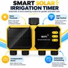 Solar WiFi Irrigation Timer for Garden Watering – 2-Outlet Smart