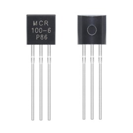 ALLECIN MCR100-6 Unidirectional Thyristor 0.8A 400V Single Direction Silicon Controlled Rectifier 100-6 0.8 Amp 400 Volt Direct Plug Transistor TO-92 (Pack of 50pcs)