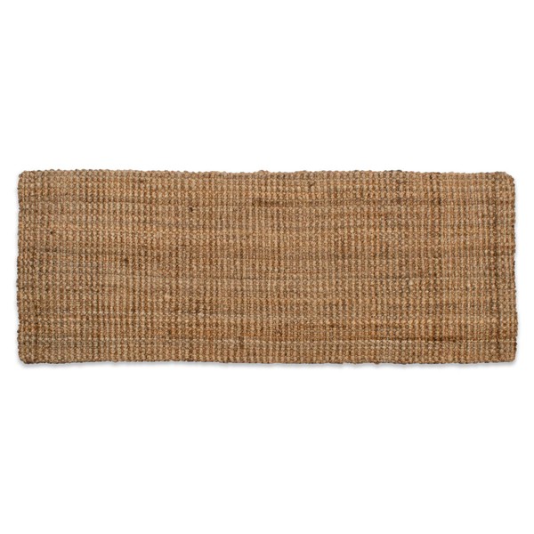 J & M Home Fashions Eco-Friendly Sturdy Rolled Natural Indoor/Outdoor Jute Rug, 22x60", 1-Piece, Natural