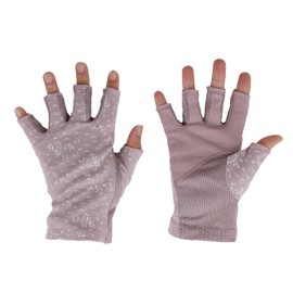 JIAHG Women's Summer Half Finger Gloves Cotton Cycling Gloves Short Lace Gloves Non-Slip Anti-UV Protection Thin Sun Protection Mittens Gloves for Driving Outdoor Motorcycle Cycling