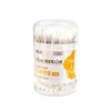 Sturdy Wood Cotton Swabs 100P, Cylindrical Sterile Premium Round Cotton Swabs for Infants & Babies Makeup 20ea