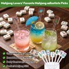 8 Pcs Mahjong Gifts Cocktail Picks Artistic Style, Acrylic Food