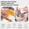 Esponja para Trastes Natural 12 Piezas, Estropajo Resistente Sin Rayos,